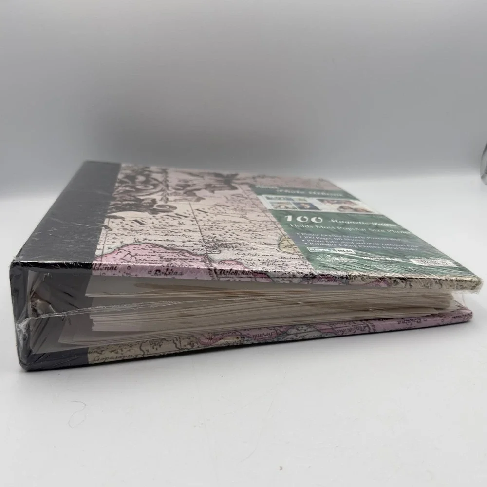 Pioneer Vintage Map Cherub‎ Magnetic Photo Album 100 Pages 3-Ring Binder LM-100D